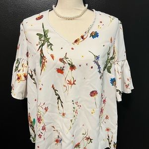 Catharine Malandrino Floral Blouse